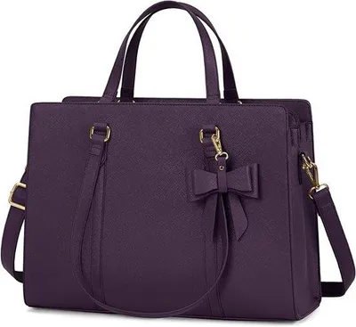Produktbild von Famanu Handtasche für die Universität - Lila, große Tragetasche für Laptops bis 15,6 Zoll