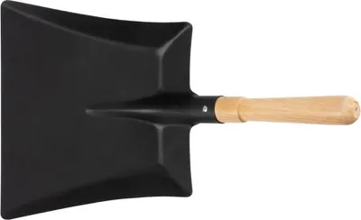 Immagine prodotto di Paletta raccoglipolvere S532, nera, con manico in legno