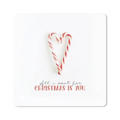 Produktbild von MuchoWow® Mauspad Mousepad Weihnachten - Süßigkeiten - Zitat 20x20 cm - Mousepads - Maus Mat - Pad - Mausunterlage - Desk Mat - Bureauartikeln
