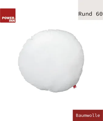Produktbild von POWER INN Innenkissen | Baumwolle | 60 cm - Rund | Kisseninlett | Waschbar bei 60°C