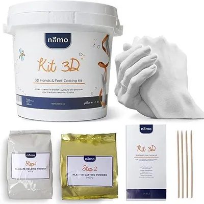 Produktbild von Handabdruckset für Paare - 3D Handabdruck Kit mit Alginate und Gips