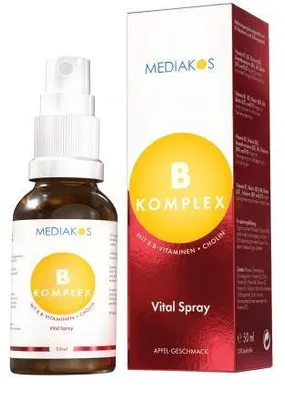 Produktbild von Vitamin B Komplex Mediakos Vital Spray vegan 50 ml