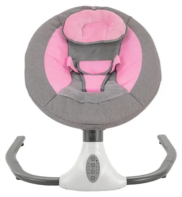 Image de Balançoire pour bébé, mouvement de bascule, fonctions télécommandées, rose
