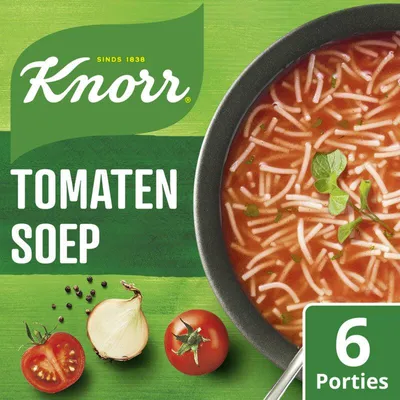 Produktbild von Knorr Mix Tomatensoep 80g – Schnelle, leckere Tomatensuppe zum Zubereiten