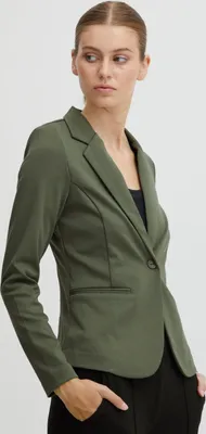 Produktbild von ICHI IHKATE Damen Blazer Jackenblazer Anzugsjacke mit 1-Knopf-Form Stretch Reverskragen Paspeltaschen Slim fit