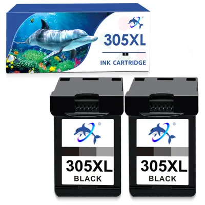 Produktbild von 2x 305XL Schwarz Druckerpatronen Kompatibel für HP 305XL Deskjet 2700 Patronen DeskJet 2710 2720e 2724 Plus 4120 4120e 4110 Envy 6020e 6032 6030 Pro 6420 6420e