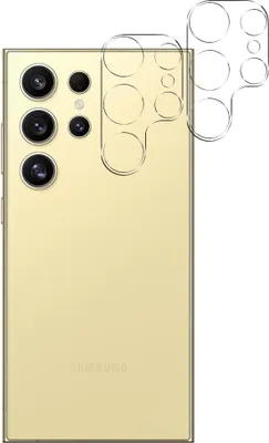 Zdjęcie produktu dla Folia ochronna na aparat do Samsung Galaxy S24 ULTRA [2 sztuki] Folia ochronna na aparat Przezroczysta folia ze szkła hartowanego Folia chroniąca przed zarysowaniem tylnej soczewki Osłona obiektywu Phonillico®