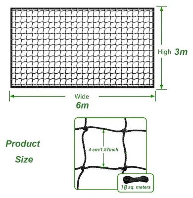 Produktbild von Rückprallnetz für Fußball, Gartennetz, Schutzgitter, vielseitig, 3 x 2 m, für Sporttraining