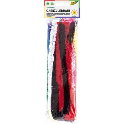 Produktbild von folia Chenilledraht 20 mm x 500 mm farbig sortiert 10 Stück