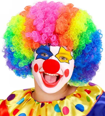 Produktbild von Clown Kinderperücke Regenbogenfarbig