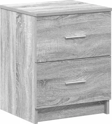 Immagine prodotto di Comodino con 2 Cassetti Grigio Sonoma 40x36x50 cm