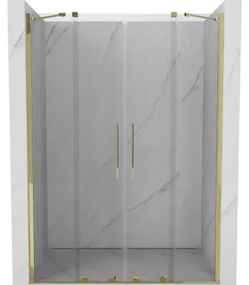 Obrázek produktu pro Mexen Velar Duo sprchové dveře posuvné 160 cm, transparentní, zlaté - 871-160-000-02-50