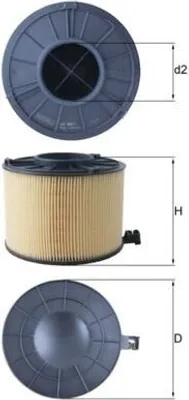 Produktbild von Luftfilter MAHLE LX 4411 für AUDI A4 B9 Avant (8W5, 8WD) Filtereinsatz