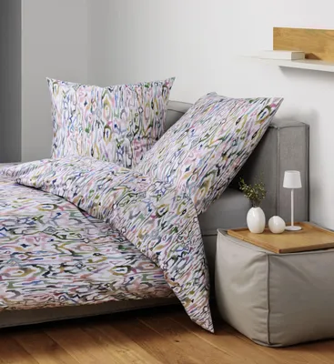 Produktbild von Janine Design Mako-Satin-Bettwäsche-Garnitur 42159 modern art S Farbe multicolor Größe 155x220+80x80