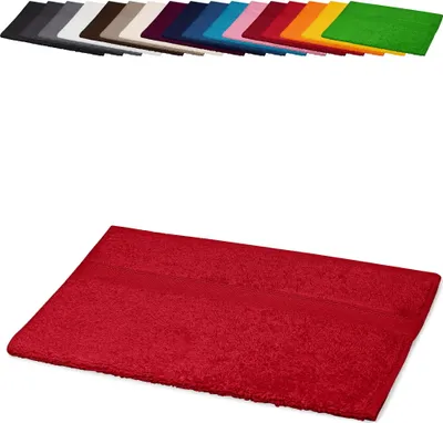 Produktbild von Gästetuch 30x50 cm Gästehandtuch Kinderhandtuch 100% Baumwolle, Farbe: Rot