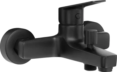 Produktbild von Einhebel-Wannenarmatur zur Wandmontage 15cm Mattschwarz Messing JASMIN