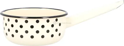 Produktbild von Kuketo | Emaillierter Milchtopf - 1,5 Liter - 16 cm - Retro Design - für alle Herdtypen - leicht zu reinigen