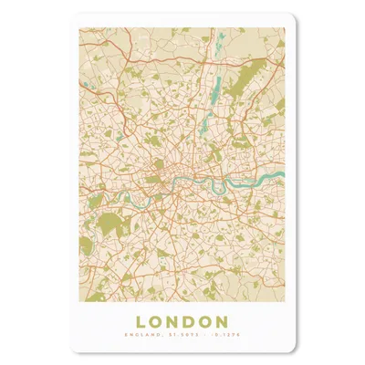 Produktbild von MuchoWow® Mauspad Mousepad London - Stadtplan - Vintage - Karte 40x60 cm - Mousepads - Maus Mat - Pad - Mausunterlage - Schreibtisch Accesoire
