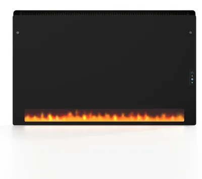 Obrázek produktu pro Klarstein infračervený nástěnný ohřívač 1110 W - nástěnný, IPX4, grafen a tvrzené sklo, efekt plamene, dotykový LED panel, úspora energie, infračervený ohřívač pro obytné a vlhké prostory