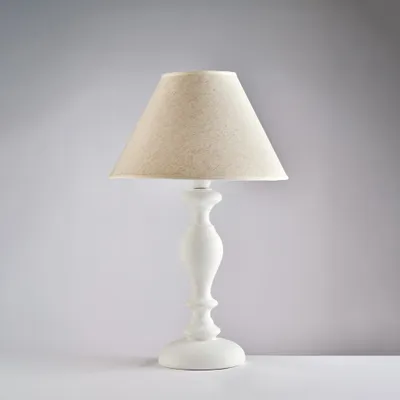 Produktbild von Shabby Chic Tischlampe Cascina Weiß 1 Licht E27