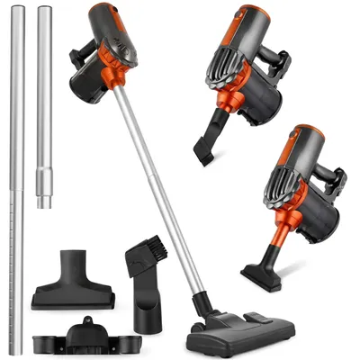 Obrázok produktu pre Bezvreckový vysávač Hoover, 600 W, ručný vysávač, vertikálny vysávač, tyčový vysávač, vysávač 2 v 1 na tvrdé podlahy, koberce, HEPA filter, 5 m Retoo