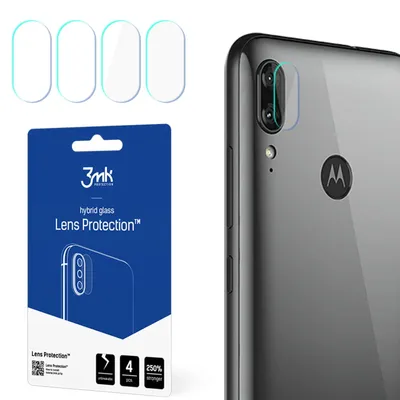 Produktbild von 3mk Hybridglas Lens Protection für Motorola Moto E6 Plus Kamera Objektiv Kameralinse 0,16mm 6H (4 Stück)