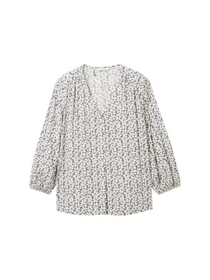 Produktbild von Tom Tailor Bluse Langarmhemd mit 3/4 Ärmeln und Loose Fit