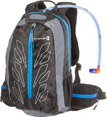 Image de Sac à dos d'hydratation M-Wave Bikepacking noir avec poche à eau d'un volume de 15 l