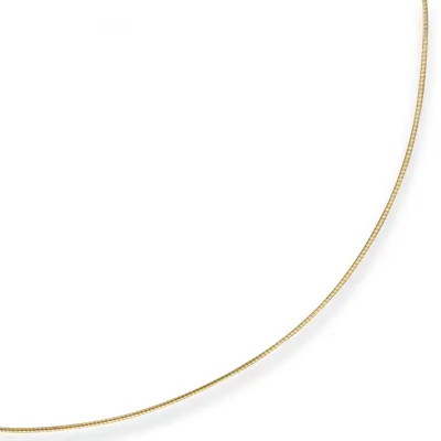 Produktbild von 1mm Halsreif Omegakette Tondakette Collier Halskette aus 333 Gold Gelbgold 40cm