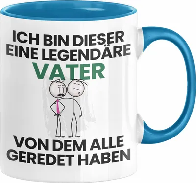Produktbild von Vater Geschenk Tasse Lustige Geschenkidee Geburtstag für Vater Ich Bin Dieser Legendäre Vater Von Dem Alle Geredet Haben Kaffee-Becher (Blau)