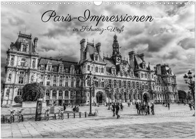 Produktbild von Paris-Impressionen in Schwarz-Weiß (Wandkalender 2025 DIN A3 quer), CALVENDO Monatskalender