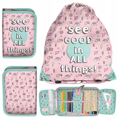Produktbild von Paso Schulset Good Things Federmäppchen & Schuhbeutel Mädchen