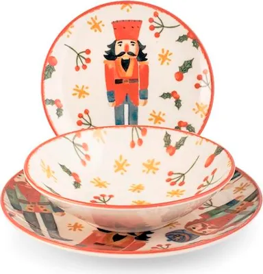 Image de Kingdom Set de vaisselle en grès décoré, 18 pièces