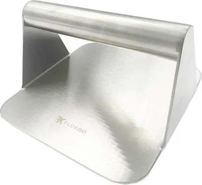 Immagine prodotto di Pressa per hamburger – Pratica pressa per hamburger in acciaio inossidabile – Pressa per hamburger 14x14 cm – Spessore regolabile individualmente