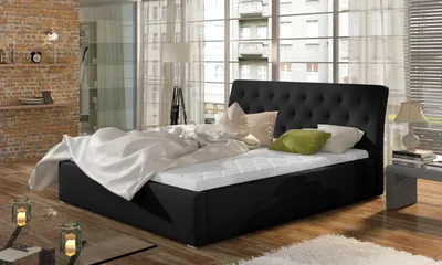 Obrázok produktu pre Čalúnená posteľ 140x200 NEPHELE 1 - čierna