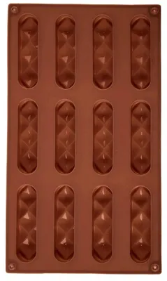Produktbild von Silikon-Keks- und Pralinenform, braun, 29,5 x 17 x 1,5 cm