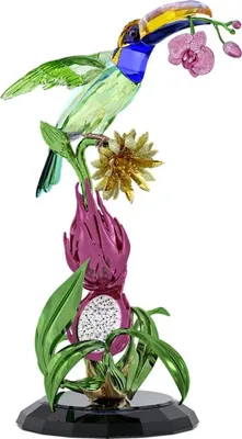 Immagine prodotto di Swarovski Idyllia Tukan und Drachenfrucht Totem Limitierte Ausgabe 5688469 Neuheit 2025