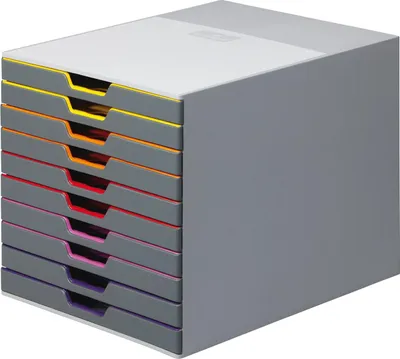 Zdjęcie produktu dla DURABLE Pojemnik z szufladami VARICOLOR® 10, Wielokolorowy, 761027