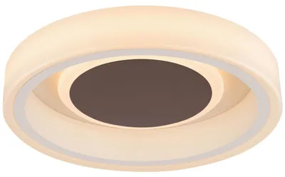 Produktbild von LED Deckenlampe, Metall, rund, braun, weiß, D 35 cm