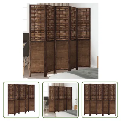 Produktbild von The Living Store 5-tlg. Raumteiler Dunkelbraun Massivholz Paulownia