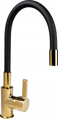 Obrázok produktu pre Aqui Rub Flex Black Gold Kuchynská Batéria S Flexibilným Výtokom 40 Cm