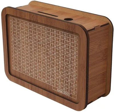 Produktbild von Spardose mit Zähler - Holz, kompakt für Kinder