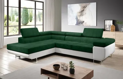 Produktbild von FurMeb24 - Ecksofa AVIO L  - LINKE SEITE , Sofa mit Bettk€sten und Schlaffunktion - (Kronos 19 + Madryt 120)