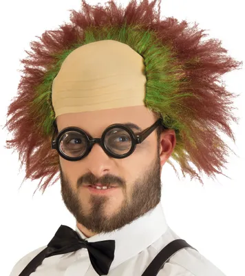 Produktbild von Perücke Clown mit Glatze Rot Grün Karneval Fasching Halloween Party Cosplay