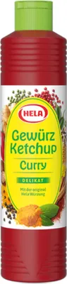 A bottle of Hela Curry Gewürzketchup.
