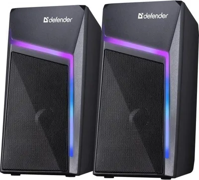 Obrázek produktu pro Reproduktory Defender STELLAR, 2.0, 6W, černé, ovládání hlasitosti, podsvícení, 100Hz20kHz