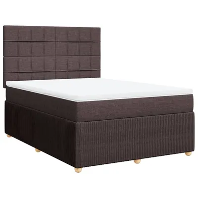 Produktbild von Boxspringbett mit Matratze Dunkelbraun 140x200 cm Stoff