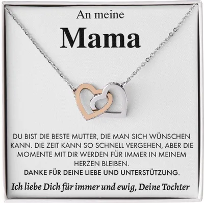 Produktbild von An meine Mama - Verbundene-Herzen-Halskette für Damen - SAMIRA_HEARTS