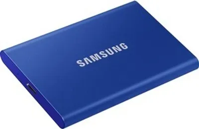 Produktbild von Samsung Portable SSD T7, 2 TB, USB Typ-C, 3.2 Gen 2 (3.1 Gen 2), 1050 MB/s, Passwortschutz, Blau