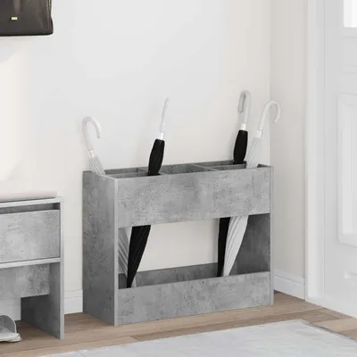 Produktbild von "Schlussverkauf" Sonnenschirmhalter 1 pc - Holzregenschirmständer - Beton Grau 65x24x50 cm Holzwerkstoff  C17224